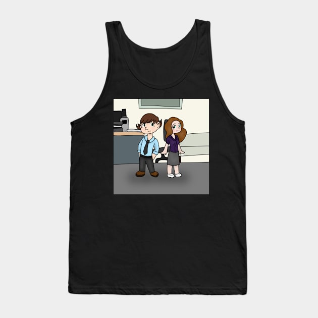 Jim and Pam Tank Top by ceolsonart